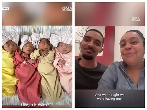 'A miracle': New Orleans couple expecting second child surprised with quadruplets - Face2Face Africa