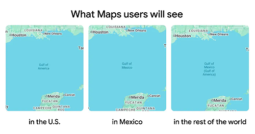 Google Maps now shows Gulf of Mexico as Gulf of America for app users in the U.S.