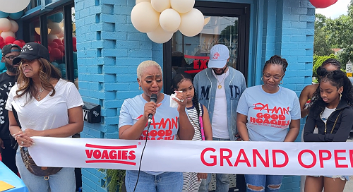 Pinky Cole gets emotional at ribbon cutting