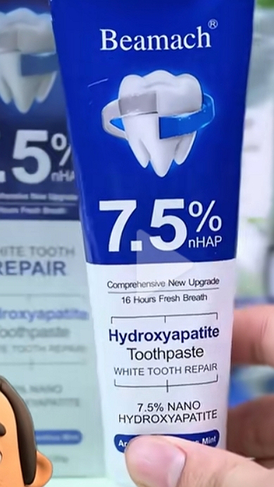 This image features Beamach Hydroxyapatite Toothpaste, a fluoride-free toothpaste designed for...